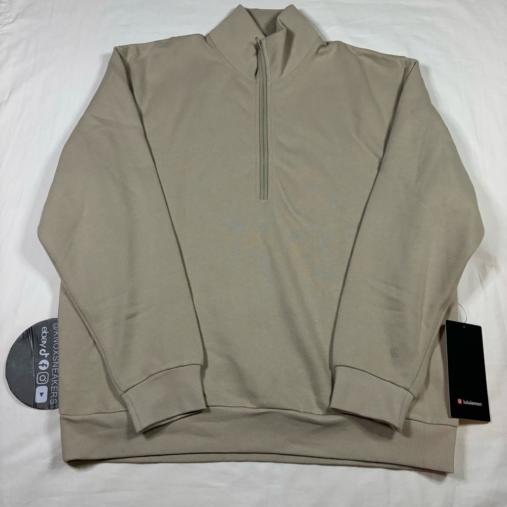 lululemon athletica Men's Quarter-Zip Sweatshirt in Beige